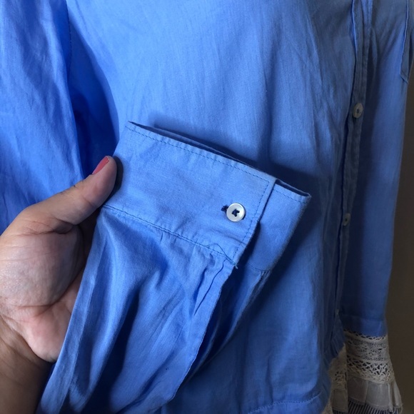 ANTHROPOLOGIE Holding Horses Layered Peplum Top - Picture 6 of 10